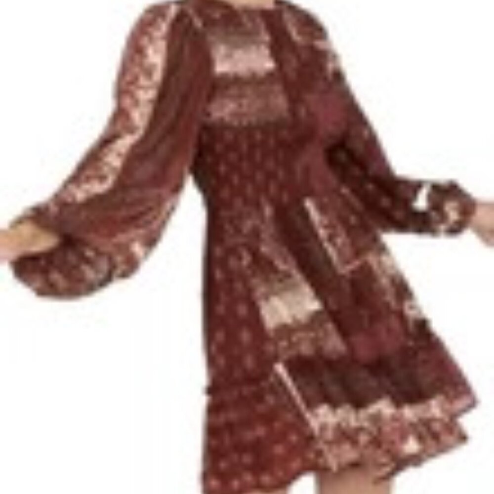 FLYING TOMATO BOOT BARN L VINTAGE PAISLEY PRAIRIE WESTERN PATCHWORK ROMANTIC GEM - Picture 4 of 15